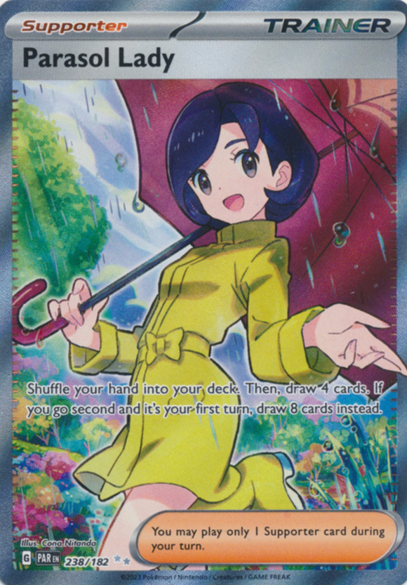 Parasol Lady - 238/182 - Full Art Secret Rare Essential Cards Parasol Lady - 238/182 - Full Art Secret Rare Essential Cards