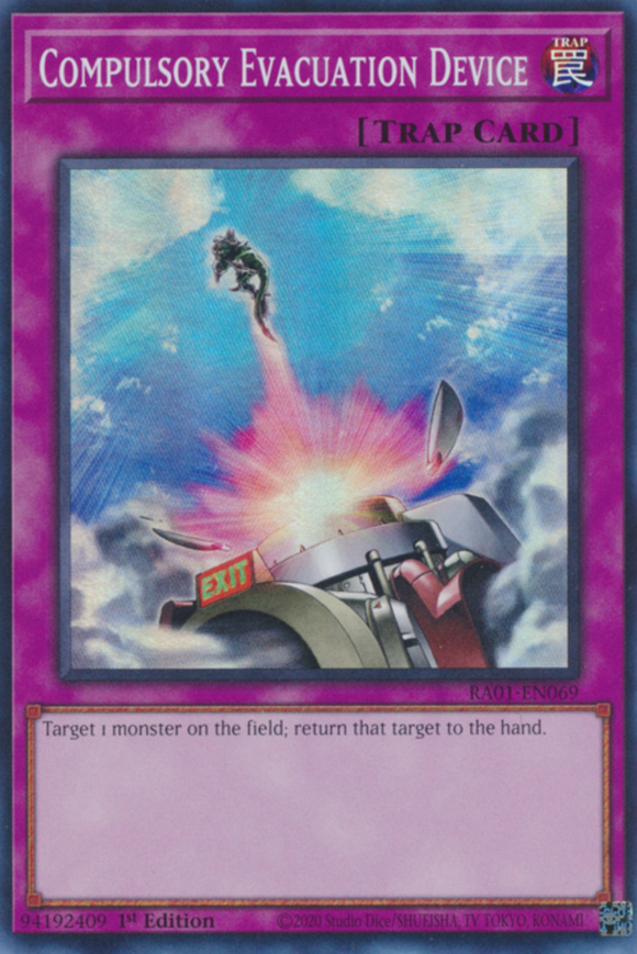 Compulsory Evacuation Device - RA01-EN069 - Super Rare 1st Edition