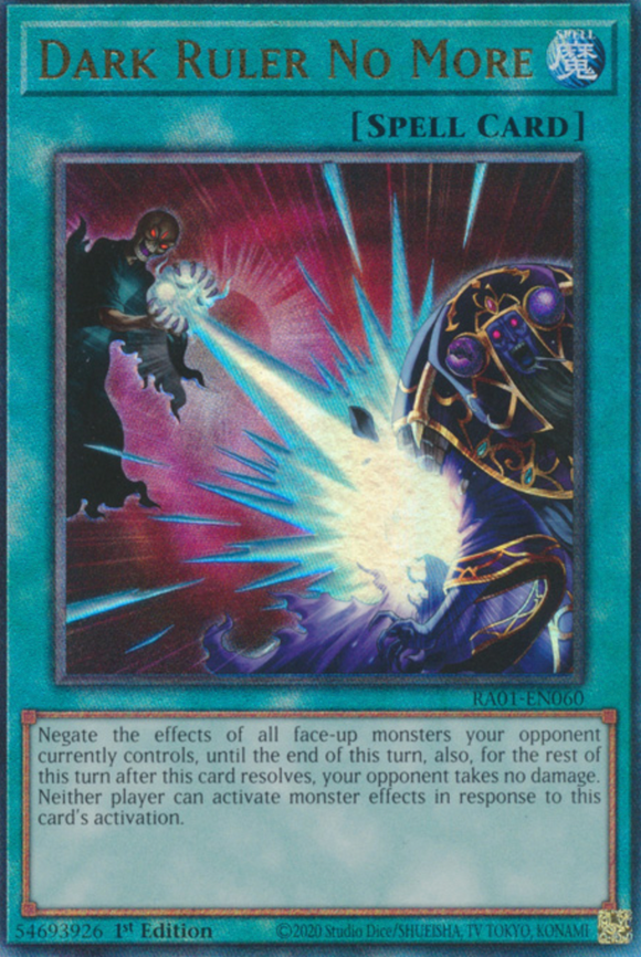 Dark Ruler No More - RA01-EN060 - Ultimate Rare 1st Edition