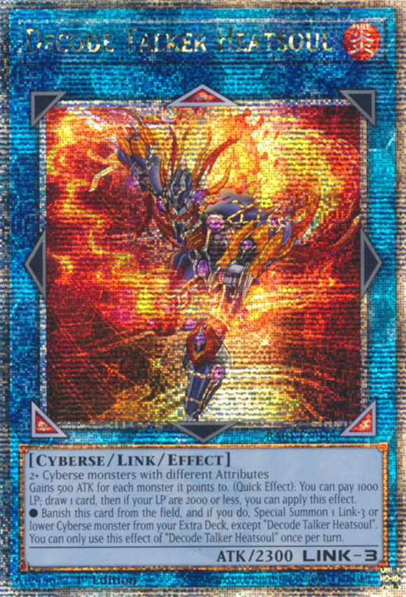 Decode Talker Heatsoul - RA01-EN048 - Quarter Century Secret Rare 1st Edition