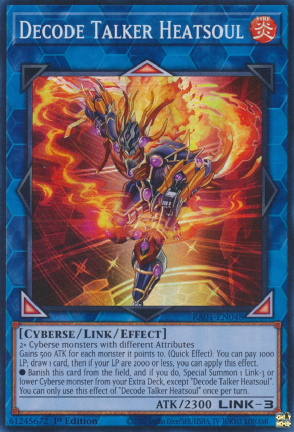 Decode Talker Heatsoul - RA01-EN048 - Super Rare 1st Edition
