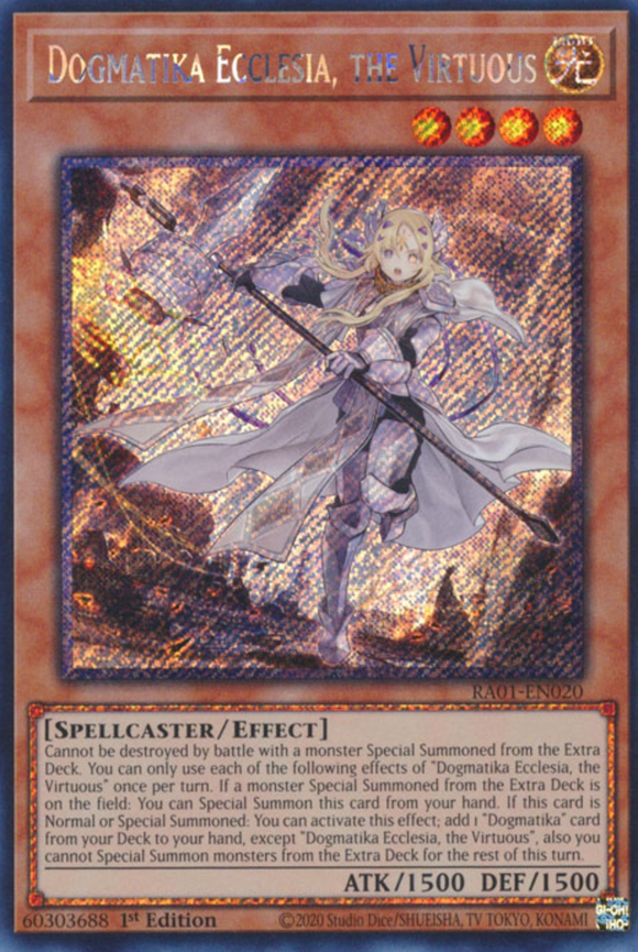 Dogmatika Ecclesia, the Virtuous - RA01-EN020 - Platinum Secret Rare 1st Edition