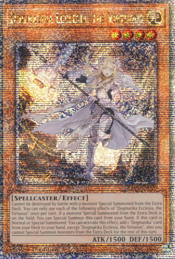 Dogmatika Ecclesia, the Virtuous - RA01-EN020 - Quarter Century Secret Rare 1st Edition