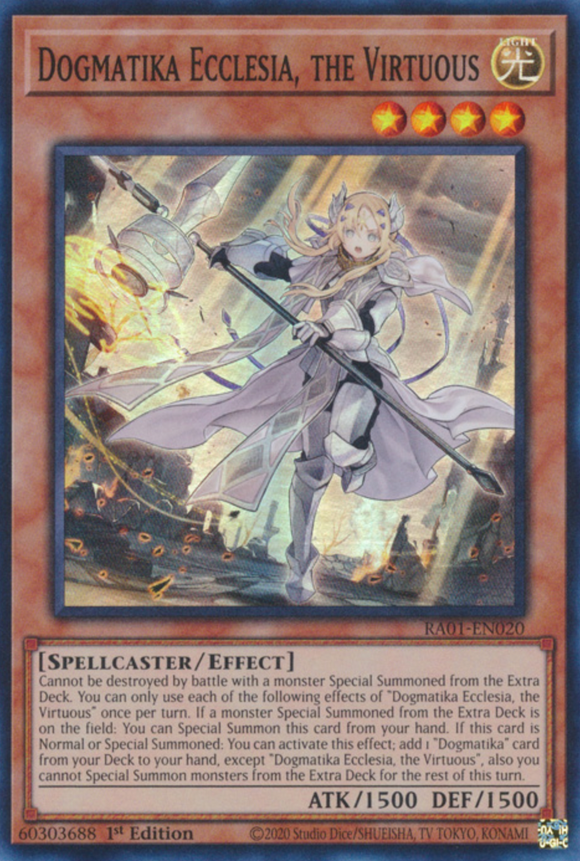 Dogmatika Ecclesia, the Virtuous - RA01-EN020 - Super Rare 1st Edition