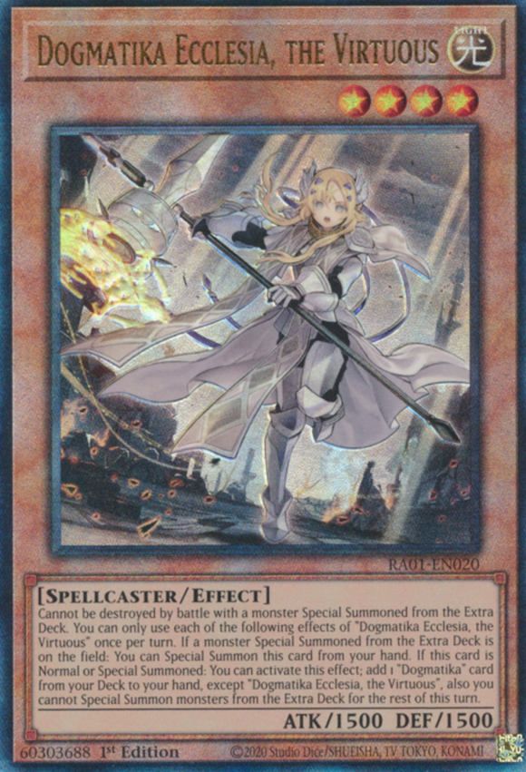 Dogmatika Ecclesia, the Virtuous - RA01-EN020 - Ultimate Rare 1st Edition