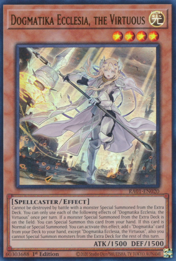 Dogmatika Ecclesia, the Virtuous - RA01-EN020 - Ultra Rare 1st Edition
