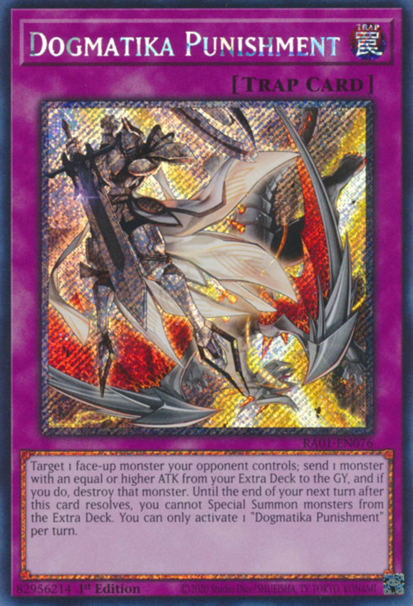 Dogmatika Punishment - RA01-EN076 - Platinum Secret Rare 1st Edition