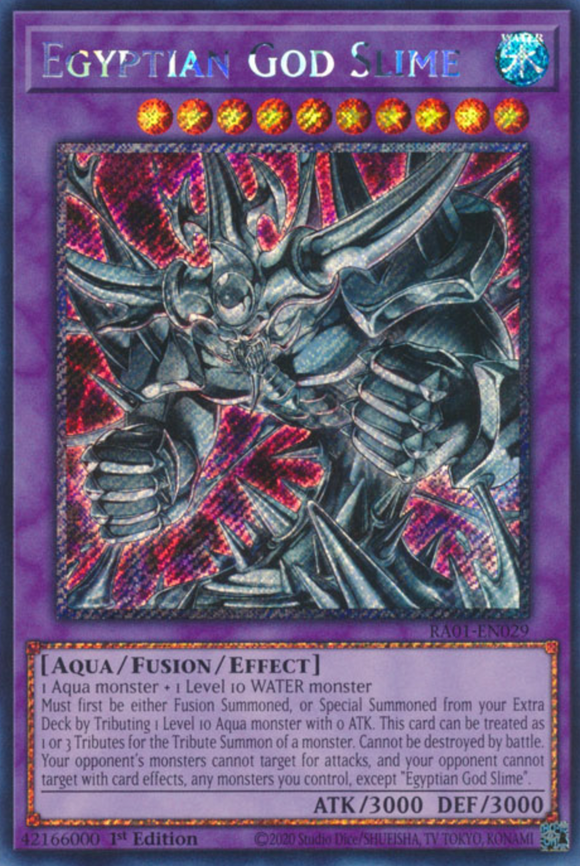 Egyptian God Slime - RA01-EN029 - Platinum Secret Rare 1st Edition