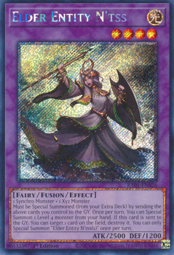 Elder Entity N'tss - RA01-EN026 - Platinum Secret Rare 1st Edition