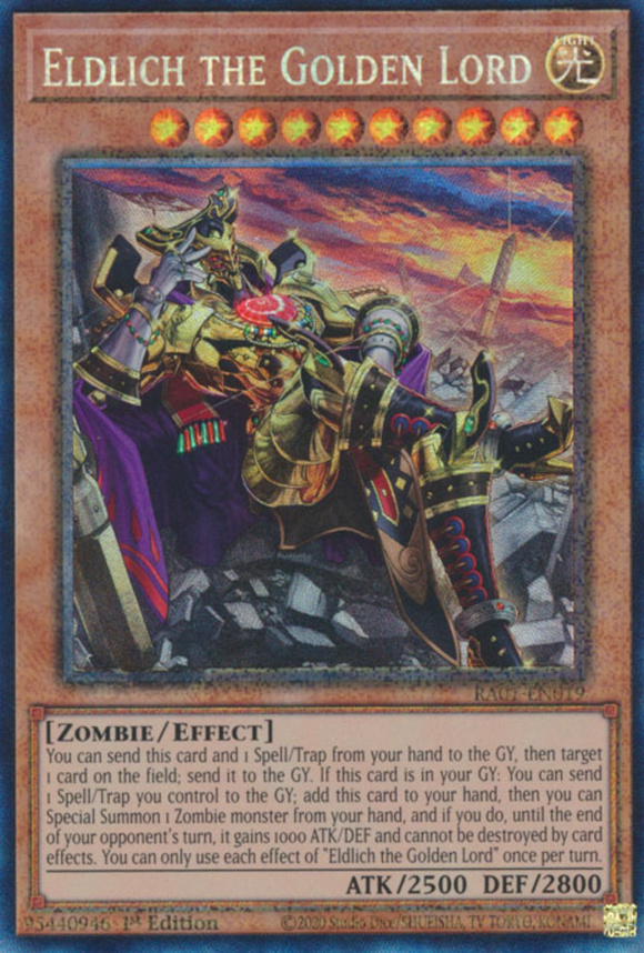 Eldlich the Golden Lord (Alt. Art) - RA01-EN019 - Collector's Rare 1st Edition