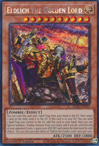 Eldlich the Golden Lord (Alt. Art) - RA01-EN019 - Platinum Secret Rare 1st Edition