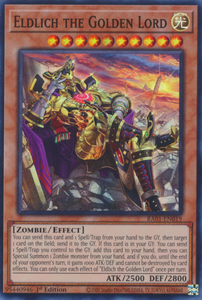 Eldlich the Golden Lord (Alt. Art) - RA01-EN019 - Super Rare 1st Edition
