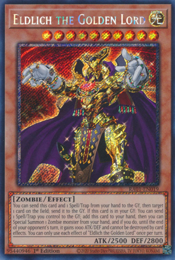 Eldlich the Golden Lord - RA01-EN019 - Platinum Secret Rare 1st Edition