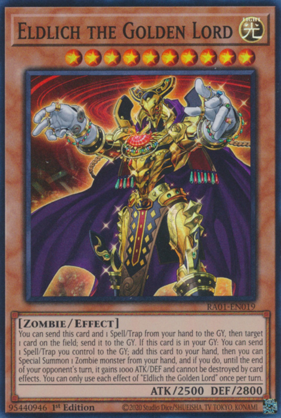 Eldlich the Golden Lord - RA01-EN019 - Super Rare 1st Edition