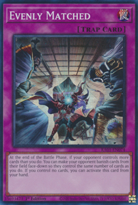 Evenly Matched - RA01-EN074 - Super Rare 1st Edition