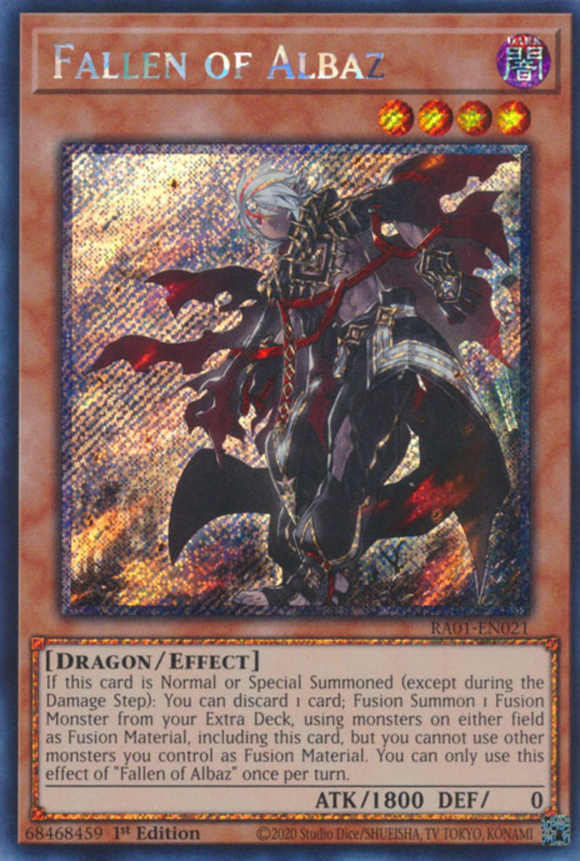Fallen of Albaz - RA01-EN021 - Platinum Secret Rare 1st Edition