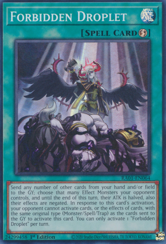 Forbidden Droplet - RA01-EN064 - Super Rare 1st Edition