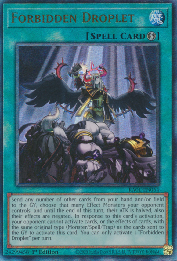 Forbidden Droplet - RA01-EN064 - Ultimate Rare 1st Edition
