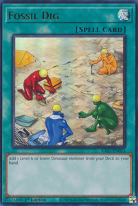 Fossil Dig - RA01-EN053 - Ultra Rare 1st Edition