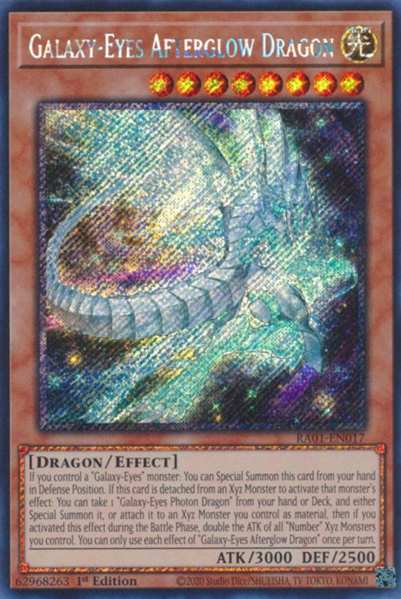 Galaxy-Eyes Afterglow Dragon - RA01-EN017- Platinum Secret Rare 1st Edition