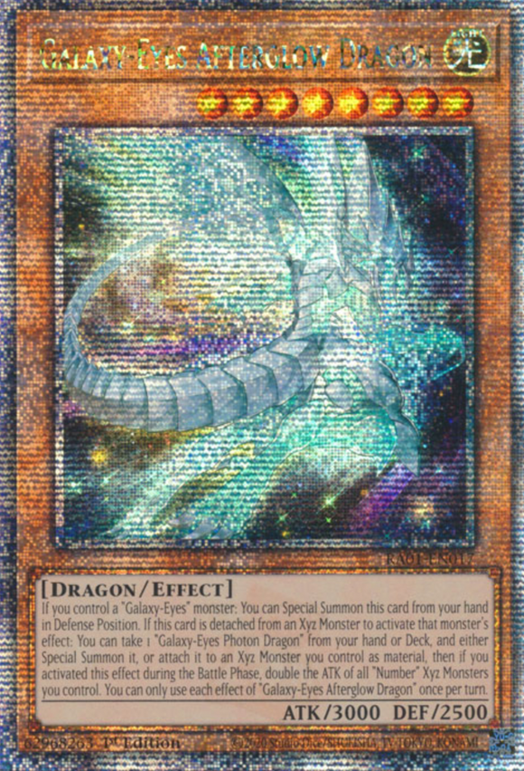 Galaxy-Eyes Afterglow Dragon - RA01-EN017- Quarter Century Secret Rare 1st Edition