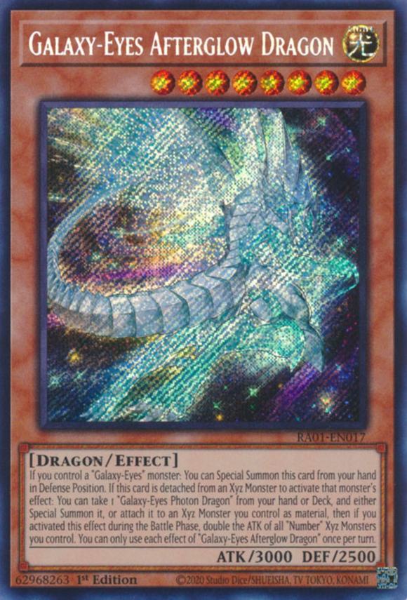 Galaxy-Eyes Afterglow Dragon - RA01-EN017- Secret Rare 1st Edition