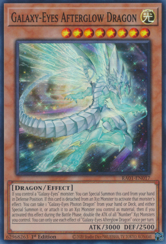 Galaxy-Eyes Afterglow Dragon - RA01-EN017- Super Rare 1st Edition