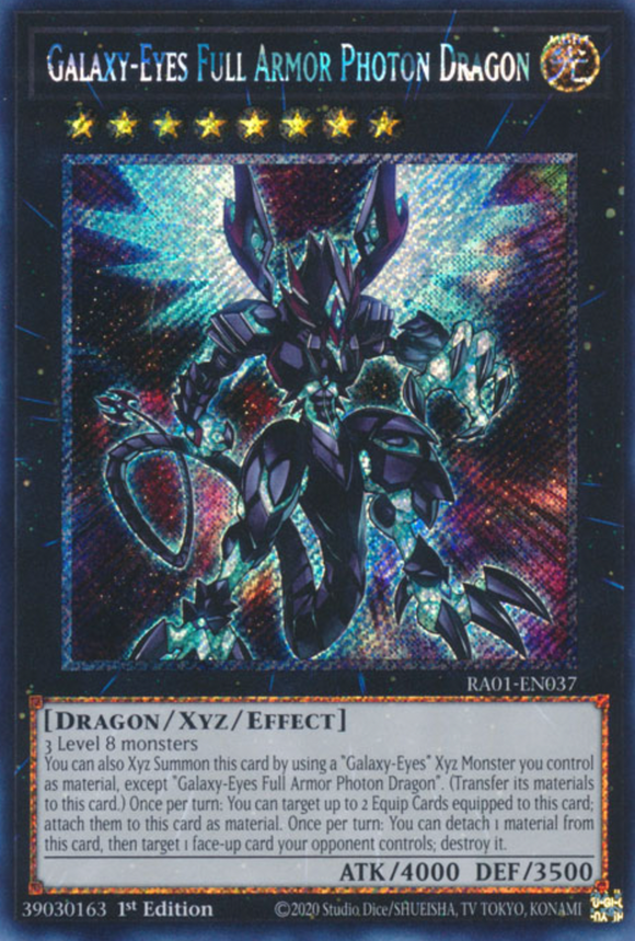 Galaxy-Eyes Full Armor Photon Dragon - RA01-EN037 - Platinum Secret Rare 1st Edition