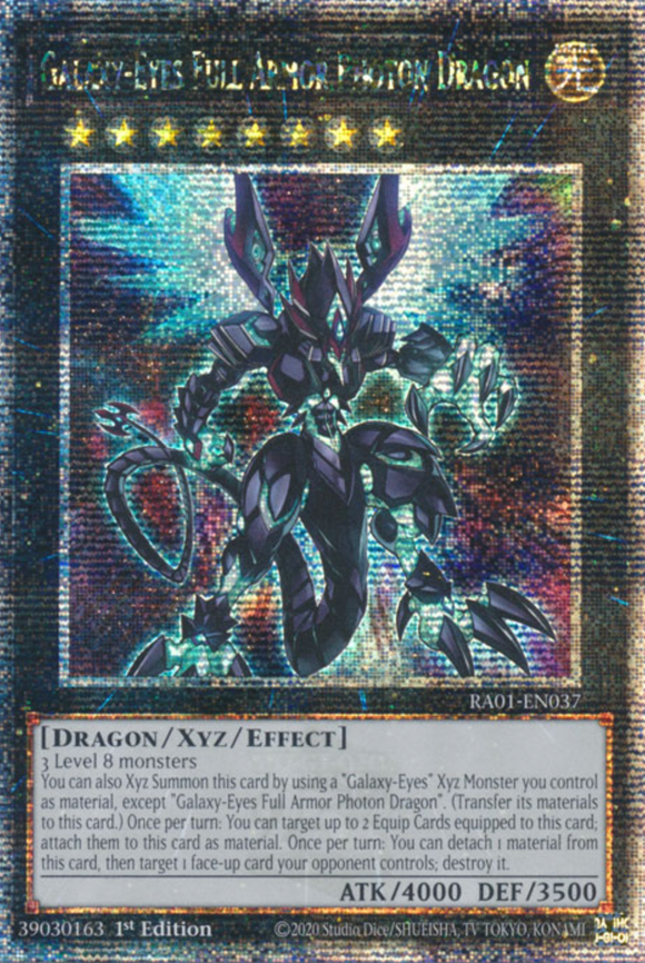 Galaxy-Eyes Full Armor Photon Dragon - RA01-EN037 - Quarter Century Secret Rare 1st Edition