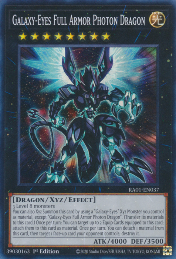 Galaxy-Eyes Full Armor Photon Dragon - RA01-EN037 - Super Rare 1st Edition