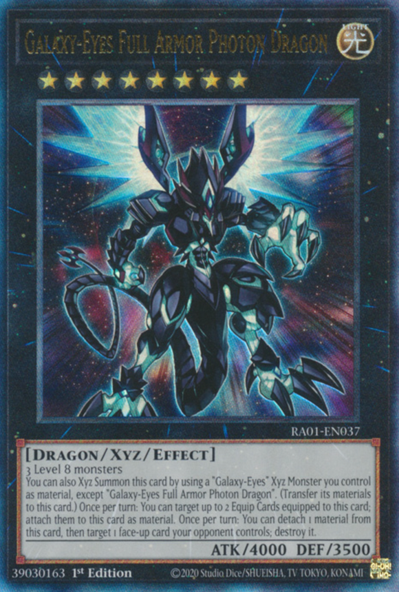 Galaxy-Eyes Full Armor Photon Dragon - RA01-EN037 - Ultimate Rare 1st Edition
