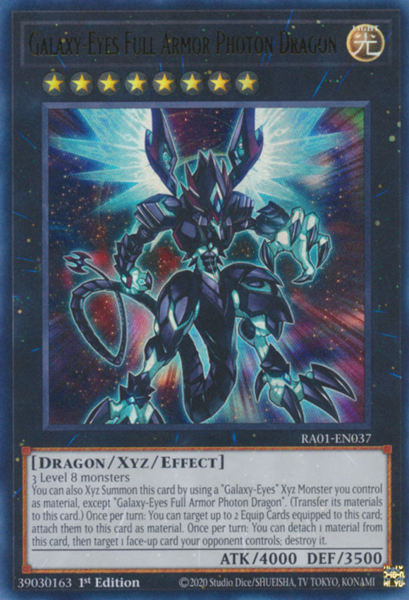 Galaxy-Eyes Full Armor Photon Dragon - RA01-EN037 - Ultra Rare 1st Edition