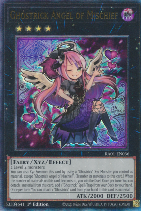 Ghostrick Angel of Mischief - RA01-EN036 - Ultra Rare 1st Edition