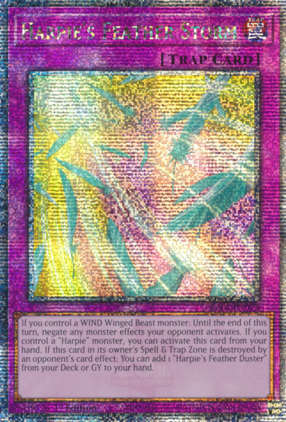 Harpie's Feather Storm - RA01-EN073 - Quarter Century Secret Rare 1st Edition