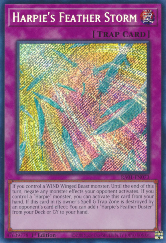 Harpie's Feather Storm - RA01-EN073 - Secret Rare 1st Edition