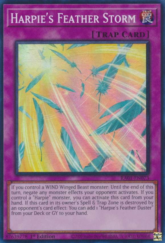 Harpie's Feather Storm - RA01-EN073 - Super Rare 1st Edition