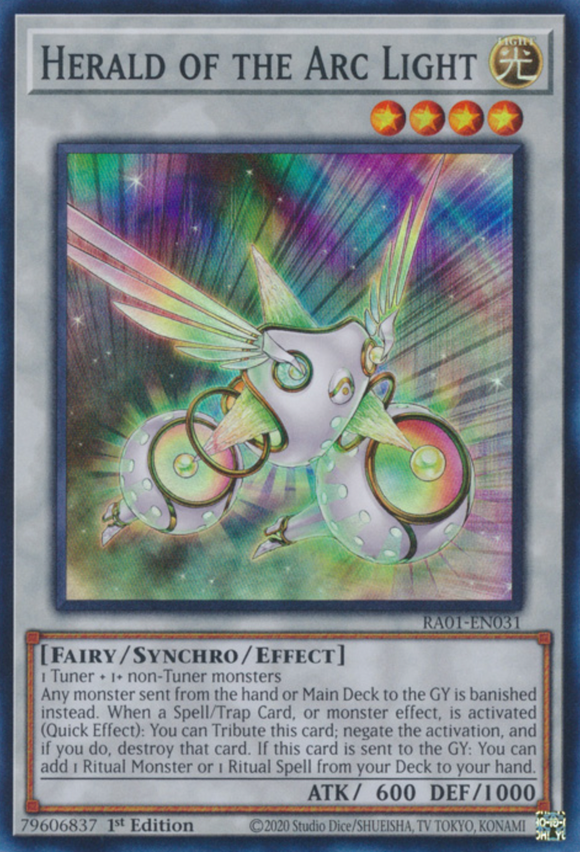 Herald of the Arc Light - RA01-EN031 - Super Rare 1st Edition