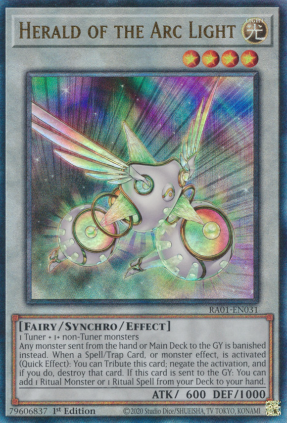 Herald of the Arc Light - RA01-EN031 - Ultimate Rare 1st Edition