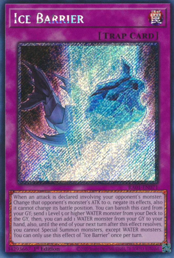 Ice Barrier - RA01-EN071 - Platinum Secret Rare 1st Edition