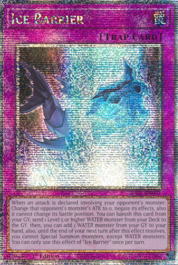 Ice Barrier - RA01-EN071 - Quarter Century Secret Rare 1st Edition