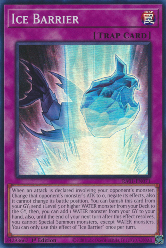 Ice Barrier - RA01-EN071 - Super Rare 1st Edition
