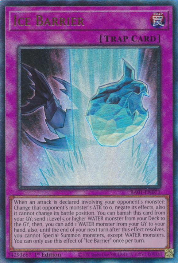 Ice Barrier - RA01-EN071 - Ultimate Rare 1st Edition