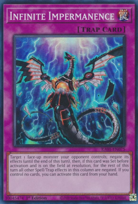 Infinite Impermanence - RA01-EN075 - Super Rare 1st Edition