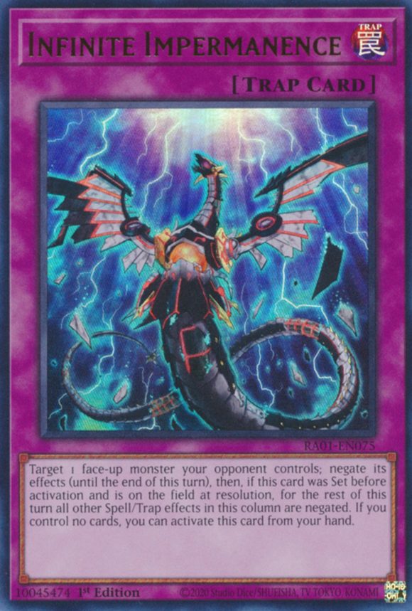 Infinite Impermanence - RA01-EN075 - Ultra Rare 1st Edition