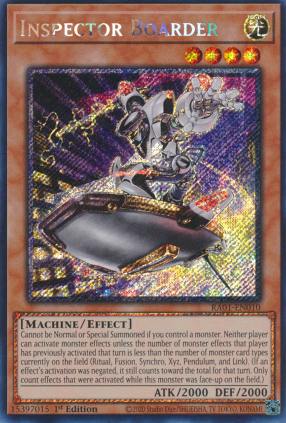 Inspector Boarder - RA01-EN010 - Platinum Secret Rare 1st Edition