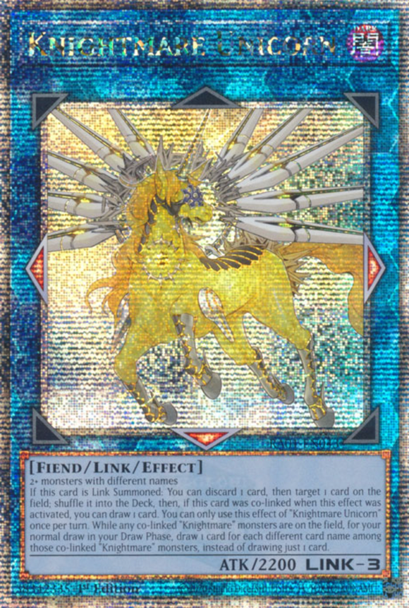 Knightmare Unicorn - RA01-EN043 - Quarter Century Secret Rare 1st Edition
