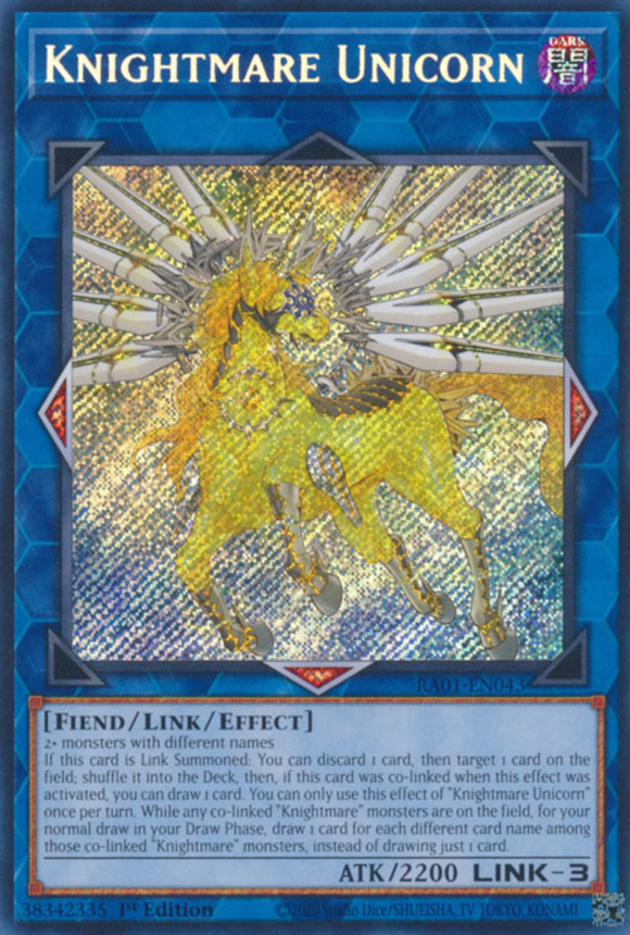 Knightmare Unicorn - RA01-EN043 - Secret Rare 1st Edition