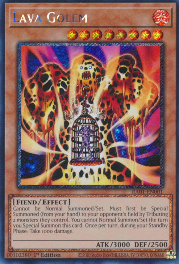 Lava Golem - RA01-EN001 - Platinum Secret Rare 1st Edition