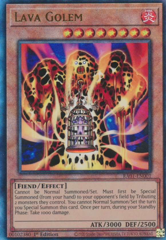 Lava Golem - RA01-EN001 - Ultimate Rare 1st Edition