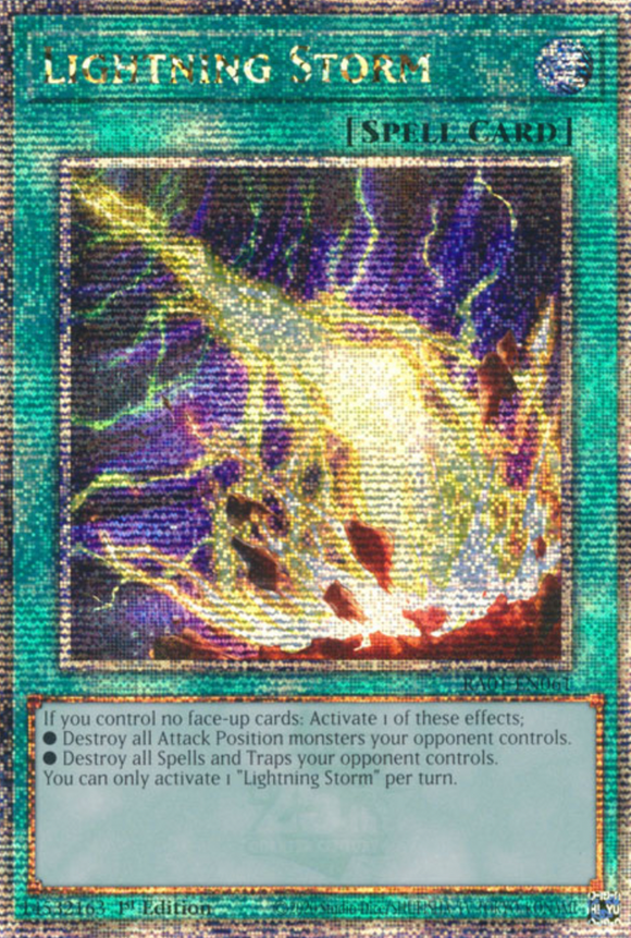 Lightning Storm - RA01-EN061 - Quarter Century Secret Rare 1st Edition